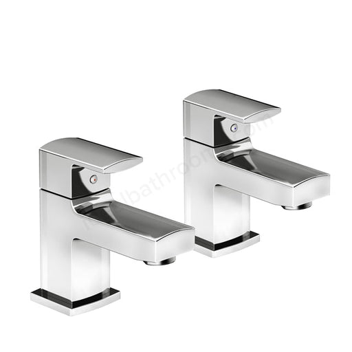 Essential Paron Basin Pillar Tap Pair 2 Tap Holes Chrome - Unbeatable Bathrooms