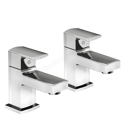 Essential Paron Bath Pillar Tap Pair 2 Tap Holes Chrome - Unbeatable Bathrooms