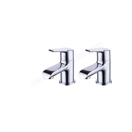 Essential Napo Basin Pillar Tap Pair 2 Tap Holes Chrome - Unbeatable Bathrooms
