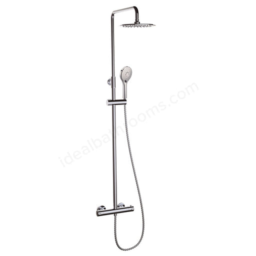 Essential Clever Urban Round External Thermostatic Shower Chrome - Unbeatable Bathrooms