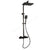 Essential Nine Xtreme Square External Thermostatic Shower - Matt Black - Unbeatable Bathrooms