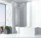 Sommer Evolve 1500 x 897mm Half Radius Bath Screen - Unbeatable Bathrooms