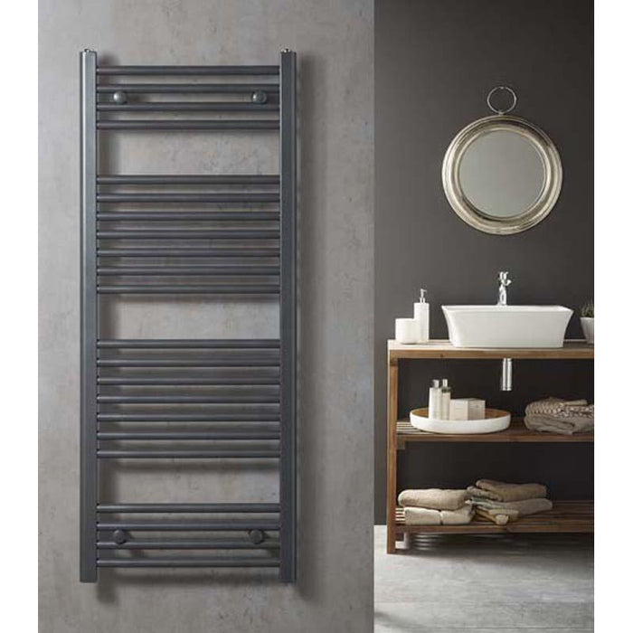 Redroom Elite Anthracite Straight Towel Radiator - Unbeatable Bathrooms