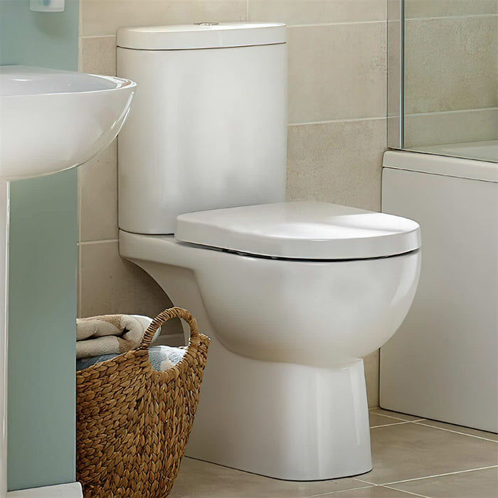 Essential Lily Close Coupled Toilet & Soft Close Seat - Unbeatable Bathrooms