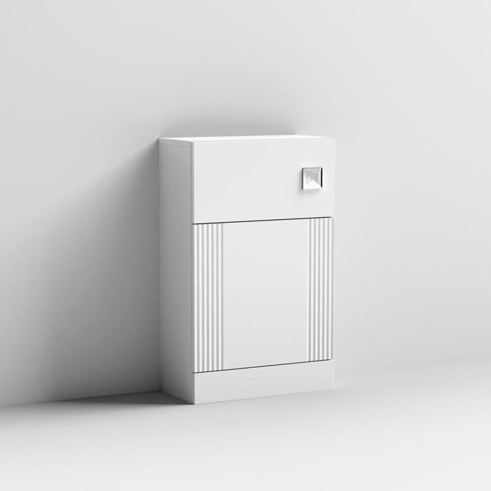 Nuie Deco 500mm Fluted WC Unit - Satin White - Unbeatable Bathrooms