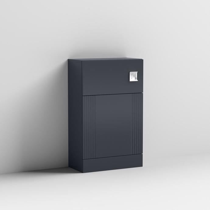 Nuie Deco 500mm Fluted WC Unit - Satin Anthracite - Unbeatable Bathrooms