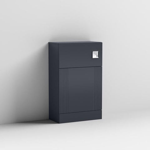 Nuie Deco 500mm Fluted WC Unit - Satin Anthracite - Unbeatable Bathrooms