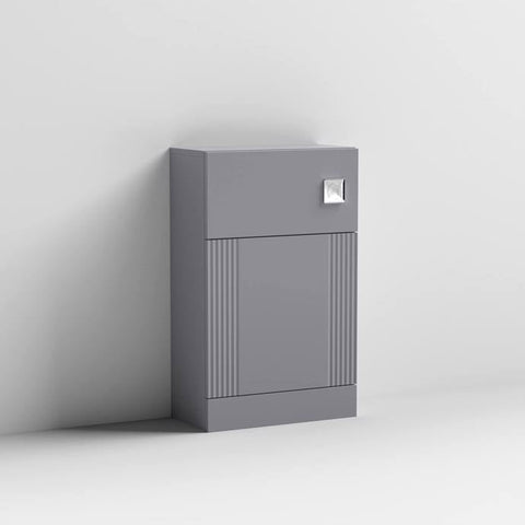 Nuie Deco 500mm Fluted WC Unit - Satin Grey - Unbeatable Bathrooms