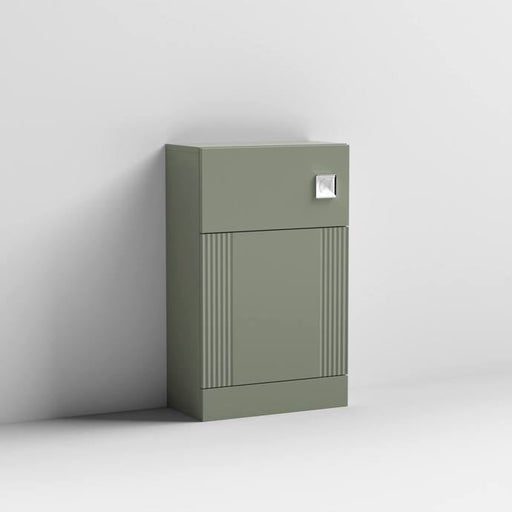 Nuie Deco 500mm Fluted WC Unit - Satin Green - Unbeatable Bathrooms
