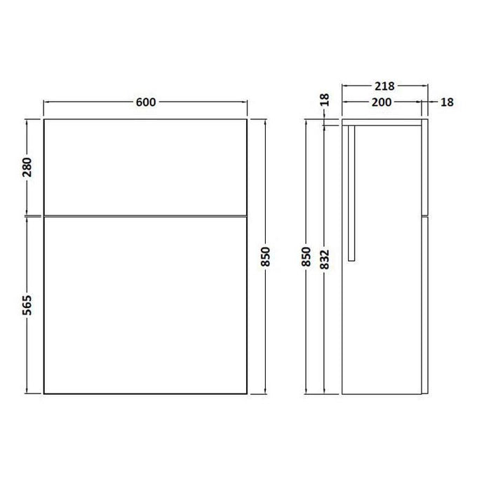 Hudson Reed Apollo 60cm WC Unit - Unbeatable Bathrooms