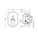 Flova Fusion Concealed 2-Outlet Manual Mixer - Unbeatable Bathrooms
