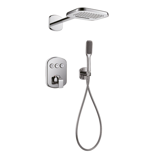 Flova Fusion Goclick&reg; Thermostatic 3-Outlet Shower Valve with 2-Funtion Rainshower and Handshower Kit - Unbeatable Bathrooms