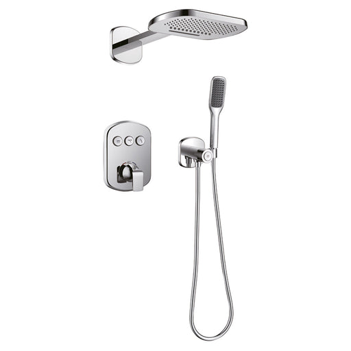 Flova Fusion Goclick&reg; Thermostatic 4-Outlet Shower Valve with 3-Function Rainshower and Handshower Kit - Unbeatable Bathrooms