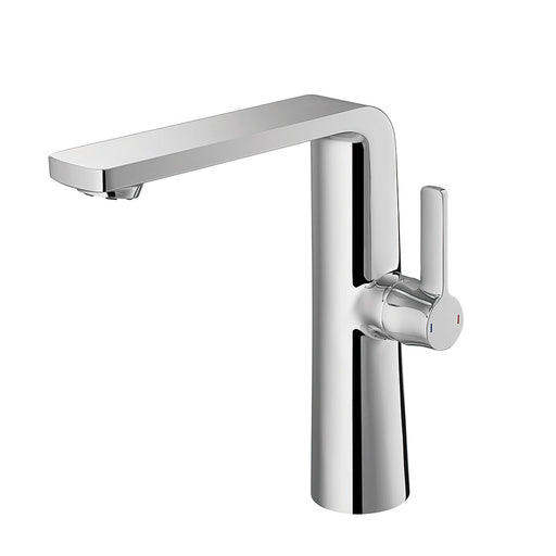 Flova Fusion Tall 222mm Mono Basin Mixer with Slotted Clicker Waste Set - Unbeatable Bathrooms