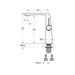 Flova Fusion Tall 222mm Mono Basin Mixer with Slotted Clicker Waste Set - Unbeatable Bathrooms