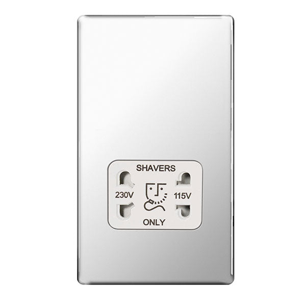 BG Shaver Socket 115/230V Dual Voltage - Screwless - Unbeatable Bathrooms