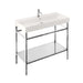 Britton Shoreditch 1000mm Frame Furniture Stand & Basin - Polished Stainless Steel - Unbeatable Bathrooms