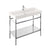 Britton Shoreditch 1000mm Frame Furniture Stand & Basin - Polished Stainless Steel - Unbeatable Bathrooms