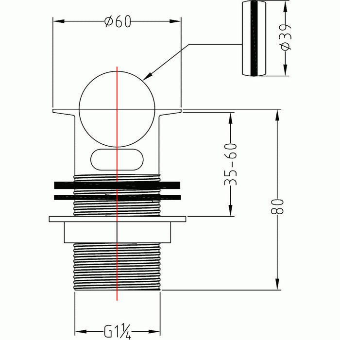 Flova Slotted Basin Flip Waste - Unbeatable Bathrooms