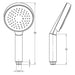 Flova Design Round ABS 3-Function Handshower - Unbeatable Bathrooms