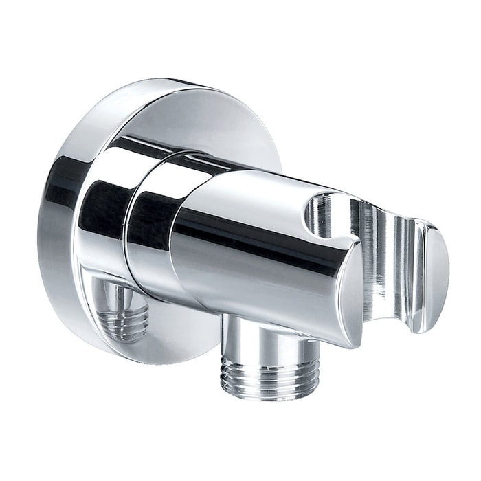 Flova Round Wall Outlet Elbow with Handset Holder - Unbeatable Bathrooms