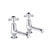 JTP Grosvenor Black - Cross Long Nose Basin Taps - Unbeatable Bathrooms