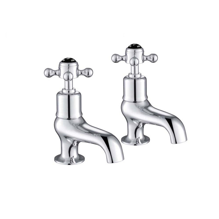 JTP Grosvenor Black Cross Bath Taps - Unbeatable Bathrooms