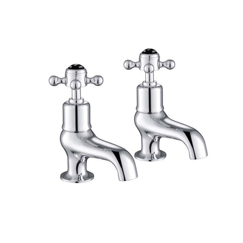 JTP Grosvenor Black Cross Bath Taps - Unbeatable Bathrooms