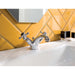 JTP Grosvenor Black Cross Basin Mixer with Pop Up Waste - Unbeatable Bathrooms