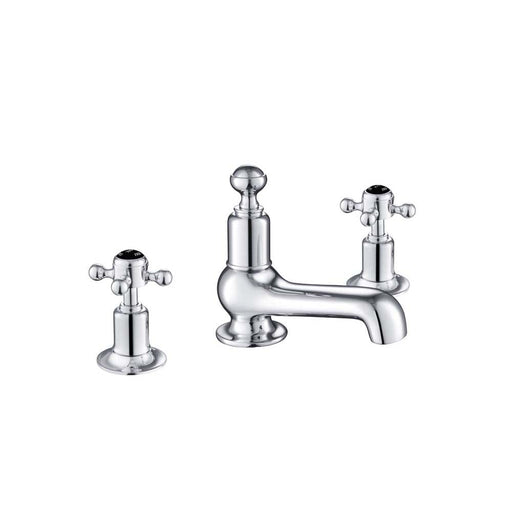 JTP Grosvenor Cross 3 Hole Deck Mounted Basin Mixer - Unbeatable Bathrooms