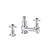JTP Grosvenor Cross 3 Hole Deck Mounted Basin Mixer - Unbeatable Bathrooms