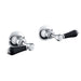 JTP Grosvenor Black Lever Concealed 1/0" Wall Valves (Pair) - Unbeatable Bathrooms