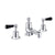 JTP Grosvenor Black Lever 3 Hole Deck Mounted Bath Filler Tap - Unbeatable Bathrooms