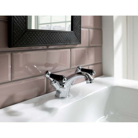 JTP Grosvenor Black Lever Basin Mixer Tap with Pop Up Waste - Unbeatable Bathrooms