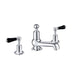 JTP Grosvenor Black Lever 3 Hole Basin Mixer Tap - Unbeatable Bathrooms
