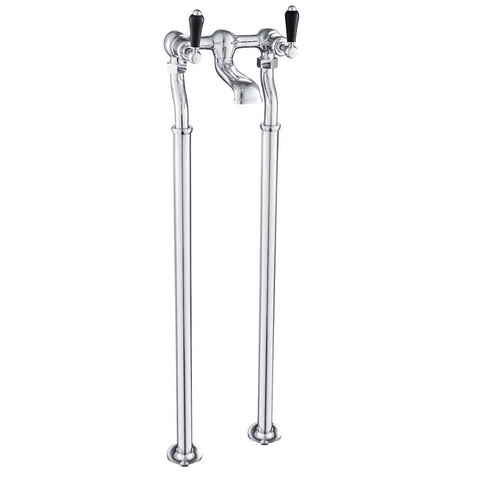 JTP Grosvenor Black Lever Freestanding Bath Filler Tap - Unbeatable Bathrooms