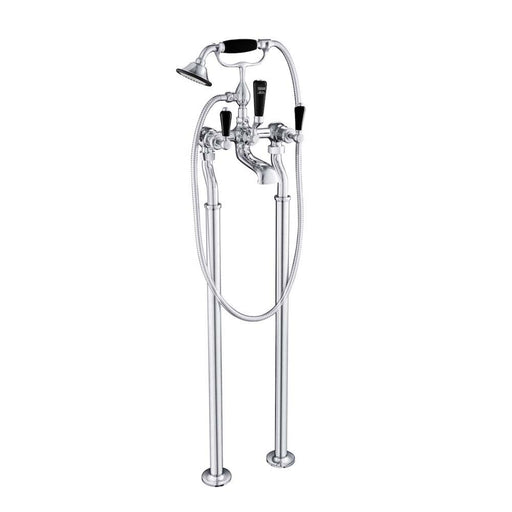 JTP Grosvenor Black Lever Freestanding Bath Shower Mixer with Kit - Unbeatable Bathrooms