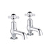 JTP Grosvenor Black Pinch Cloakroom 2 Hole Basin Taps (Pair) - Unbeatable Bathrooms