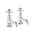 JTP Grosvenor Black Pinch Cloakroom 2 Hole Basin Taps (Pair) - Unbeatable Bathrooms