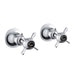 JTP Grosvenor Black Pinch Concealed Wall Valves (Pair) - Unbeatable Bathrooms