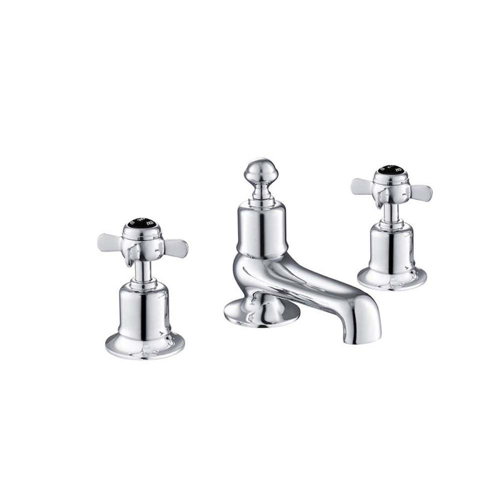 JTP Grosvenor Black Pinch 3 Hole Bath Filler Tap - Unbeatable Bathrooms