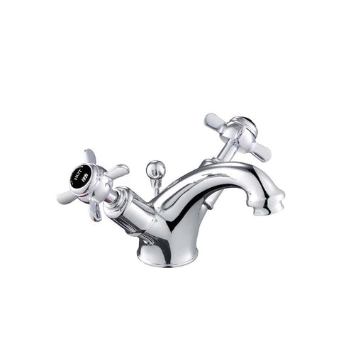 JTP Grosvenor Black Pinch Basin Mixer Tap with Pop Up Waste - Unbeatable Bathrooms