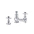 JTP Grosvenor Black Pinch 3 Hole Basin Mixer Tap - Unbeatable Bathrooms