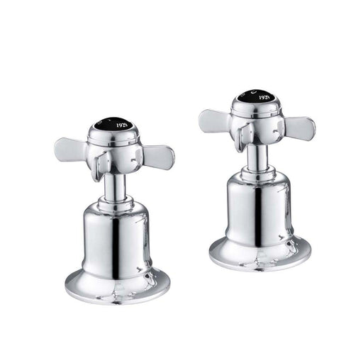 JTP Grosvenor Black Pinch 3/4" Panel Valves (Pair) - Unbeatable Bathrooms