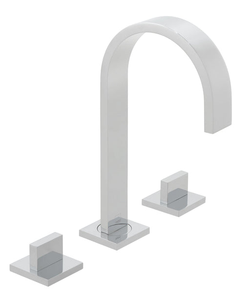 Vado Geo 3 Hole Basin Mixer Spout Can Swivel or Be Fixed Deck Mounted Without Pop-up Waste - Unbeatable Bathrooms
