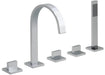 Vado Geo 5 Hole Bath Shower Mixer Deck Mounted - Unbeatable Bathrooms