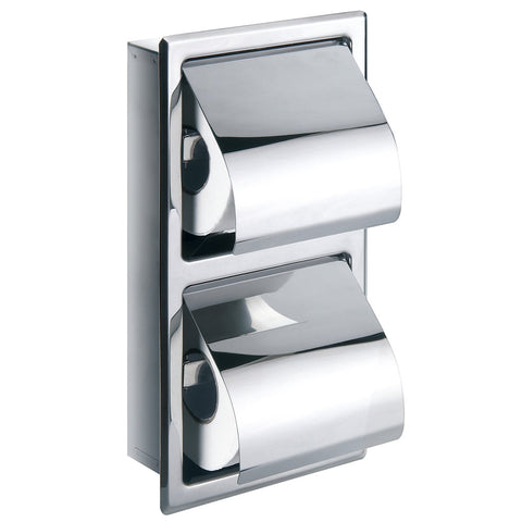 Flova Gloria Double Concealed Toilet Roil Holder - Unbeatable Bathrooms