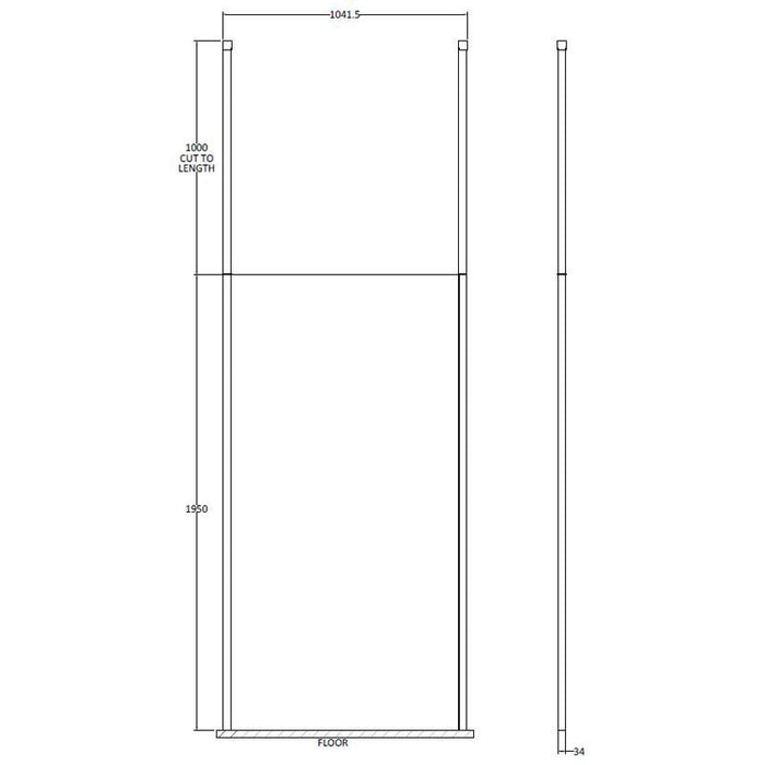 Hudson Reed Black Wetroom Screens & Black Ceiling Posts - Unbeatable Bathrooms