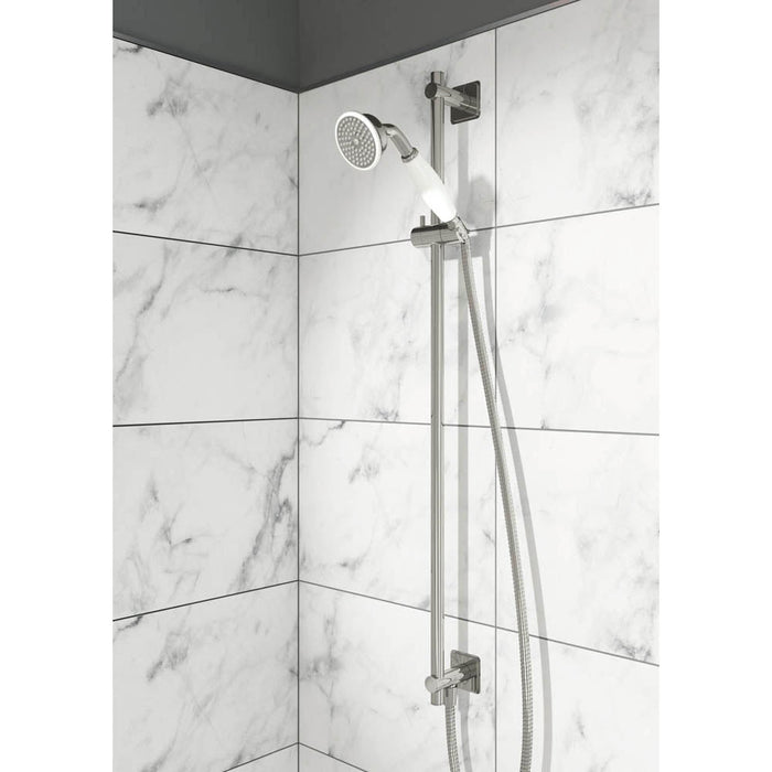 JTP Grosvenor Slide Rail Kit, Single Function Handset & Hose With Bottom Outlet - Unbeatable Bathrooms