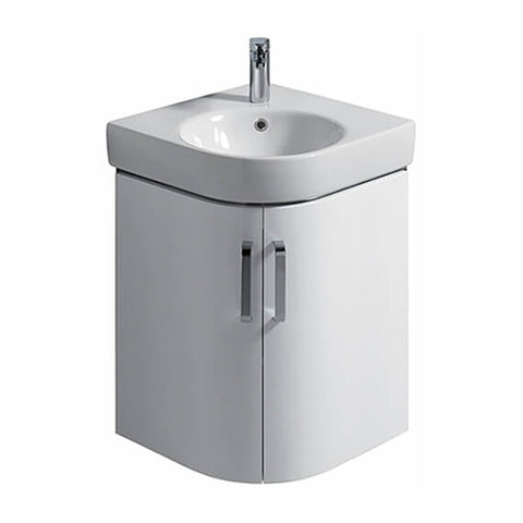 Geberit Selnova 320/500mm Compact Corner Vanity Unit - Wall Hung 2 Door Unit - Unbeatable Bathrooms